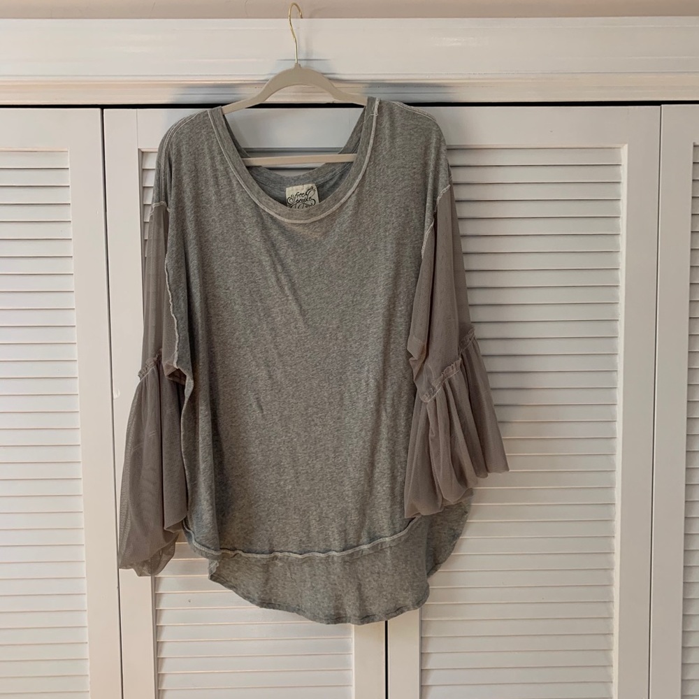 Free People Blouse with Billow Sleeves